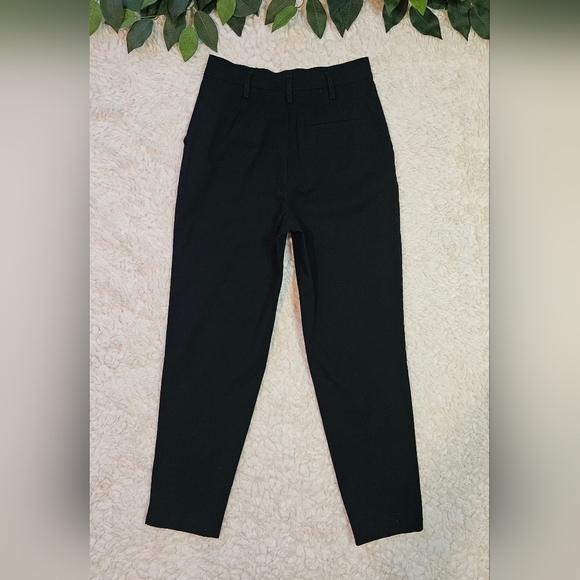 Sisley Women's Classic Knit Tailored Black Slacks - Picture 3 of 6